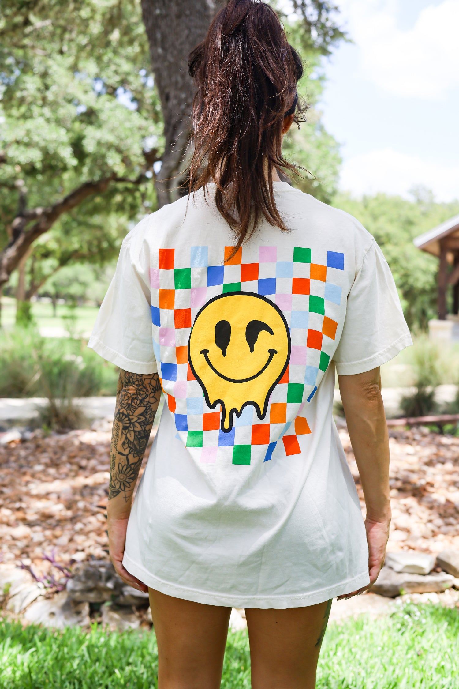 Stronger Today Checkered Tee